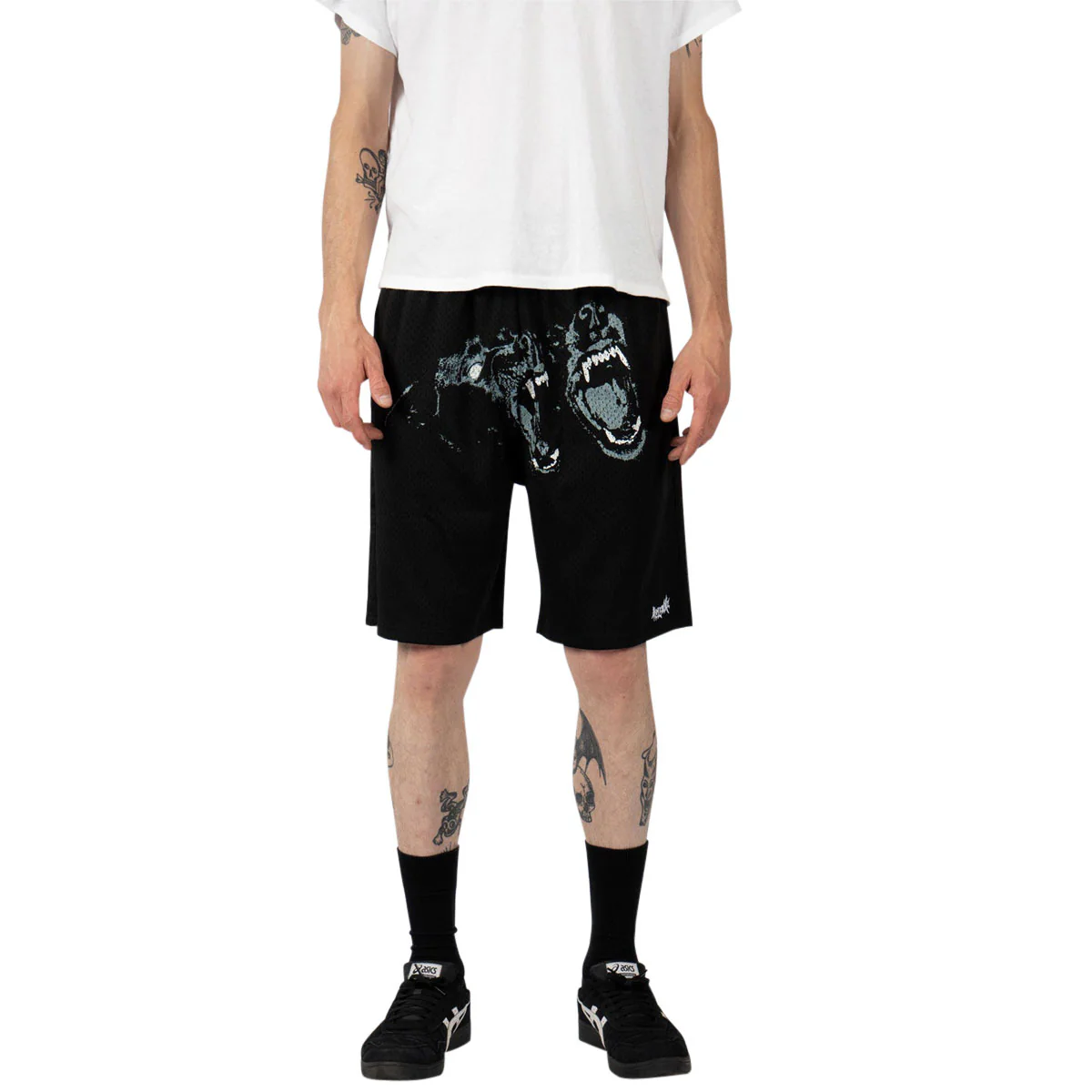 Welcome Woof Mesh Shorts - Black - Image 6