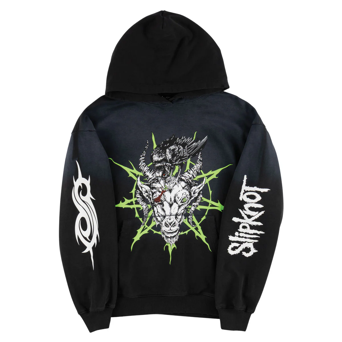 Welcome x Slipknot Ravenous Sun Fade Hoodie - Black Fade - Image 3
