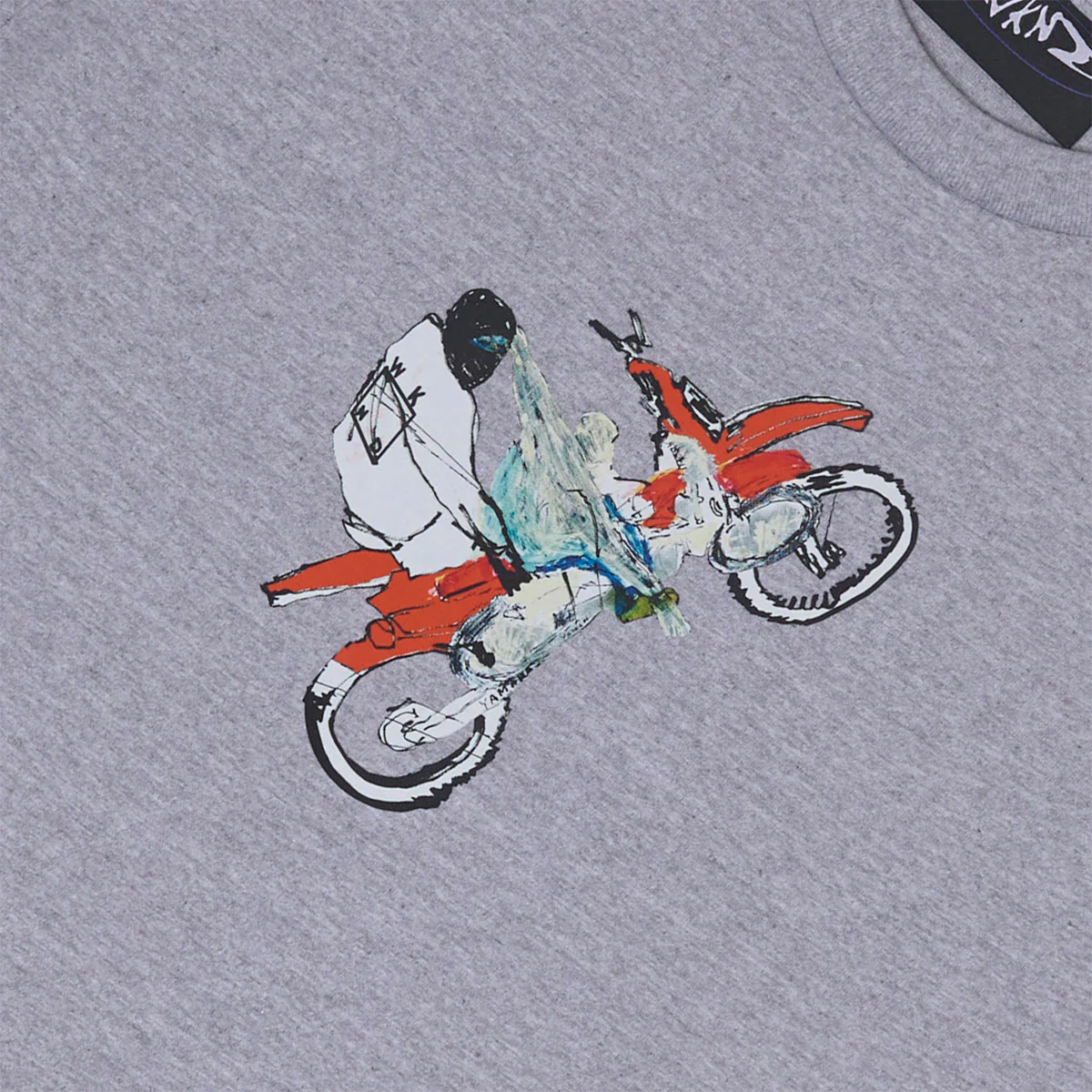 WKND Bike T-Shirt - Light Heather Grey - Image 2