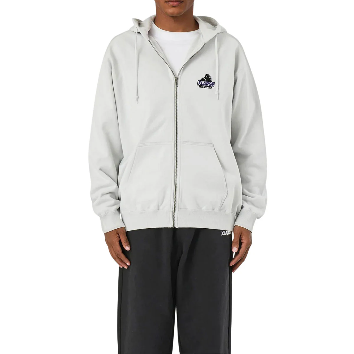 XLarge Slanted OG Zip Hoodie - Grey - Image 3